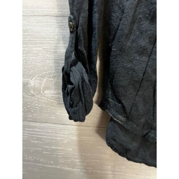 NWOT Cotton Linen Button Down Dress Shirt Crewneck XS‎ - Picture 6 of 7